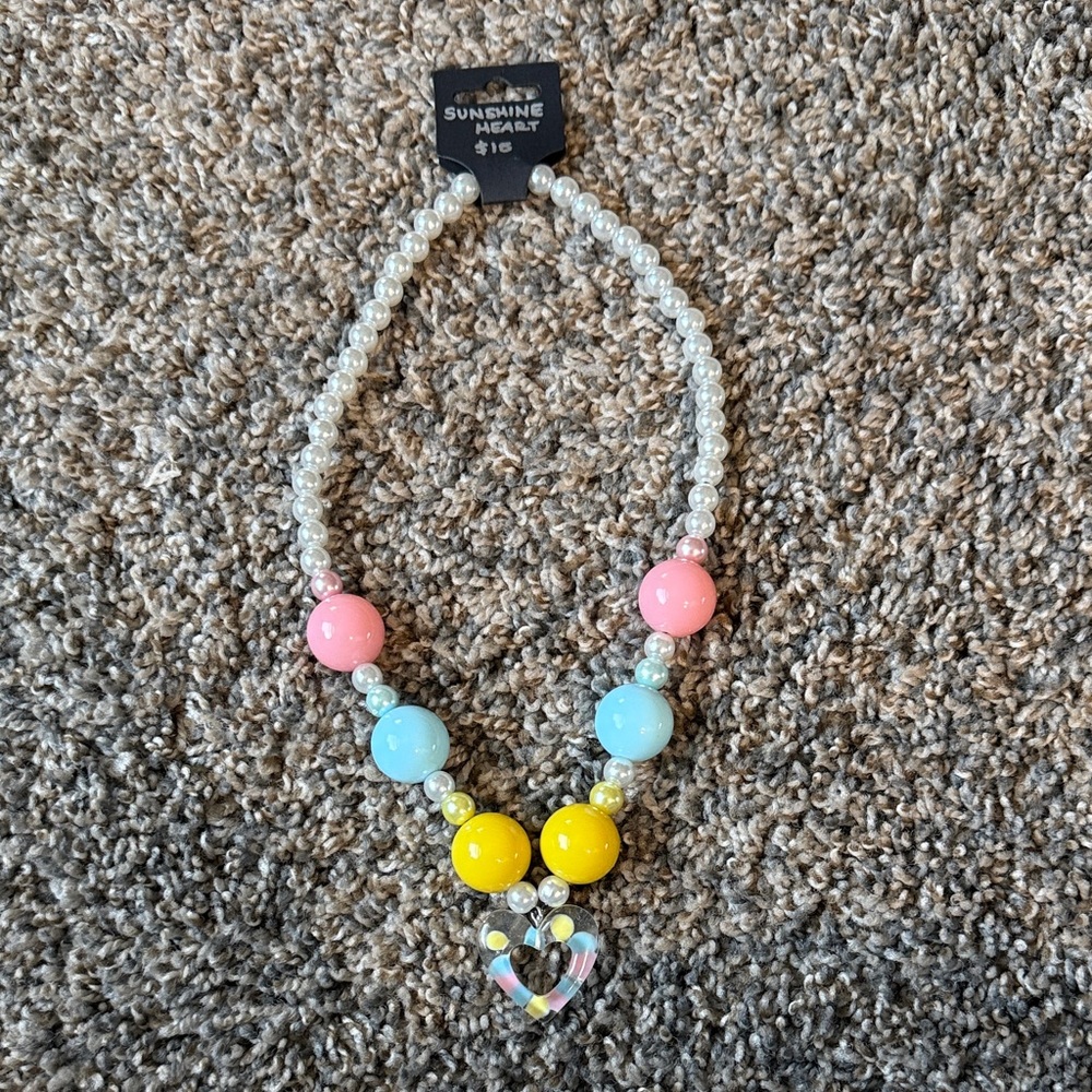 Sunshine Heart Girls Necklace